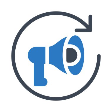 pazarlama glyph renk vektör simgesi