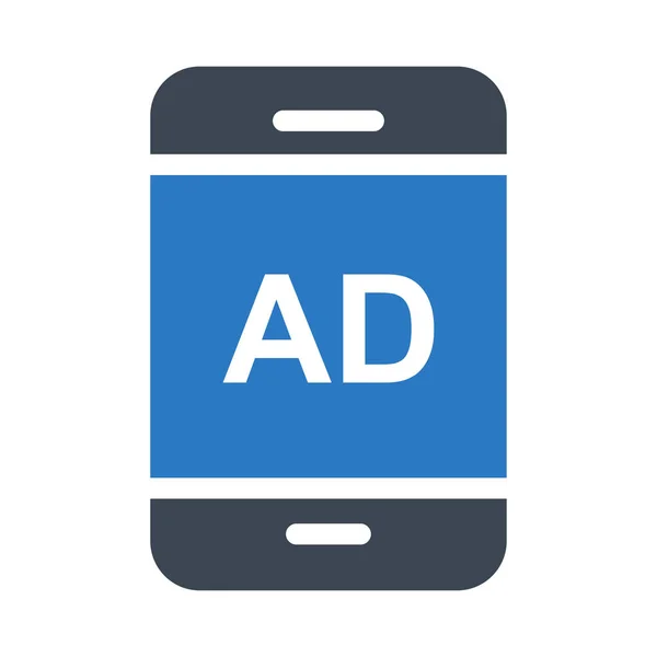 reklamlar glyph renk vektör simgesi