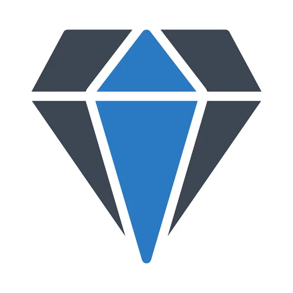 Ruby Glyph Colour Vector Icon — Stock Vector