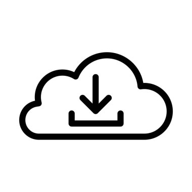 Bulut ince çizgi simgesi