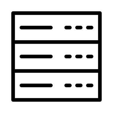 sunucu ince çizgi simgesi