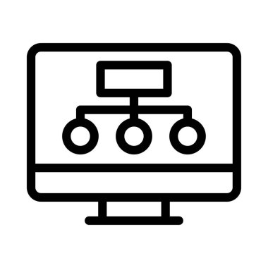 bağlantı ince çizgi simgesi