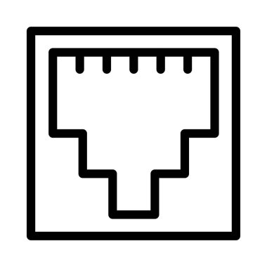 bağlantı noktası ince çizgi simgesi