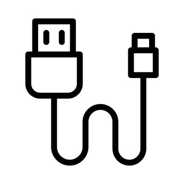 Usb ince çizgi simgesi