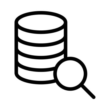 veritabanı ince çizgi simgesi