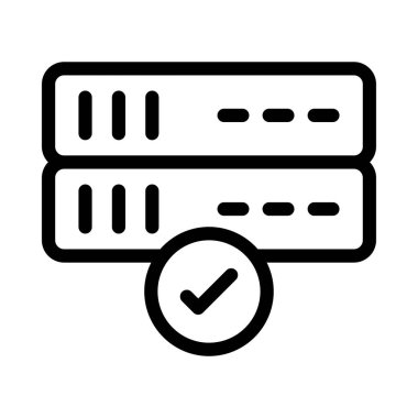 veritabanı ince çizgi simgesi