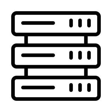 veritabanı ince çizgi simgesi