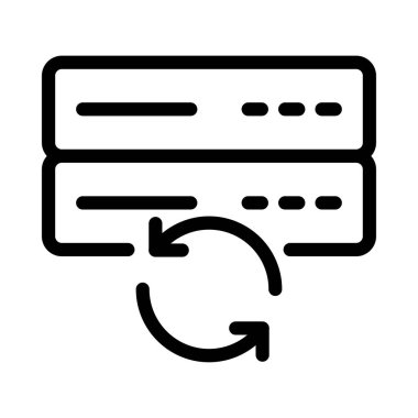 sunucu ince çizgi simgesi