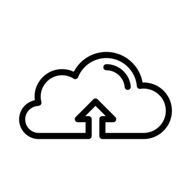 Bulut ince çizgi simgesi