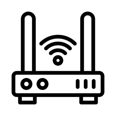 Modem ince çizgi simgesi