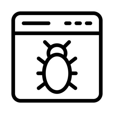 virüs ince çizgi simgesi