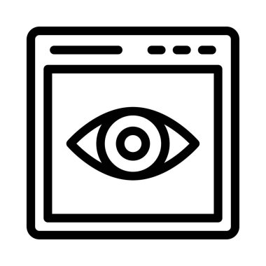 web sayfası ince çizgi simgesi