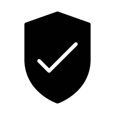 koruma glyph düz vektör simgesi