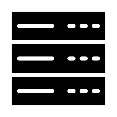 sunucu glyph düz vektör simgesi