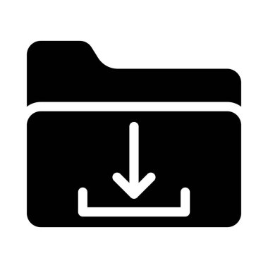 Dizin glif düz vektör simgesi