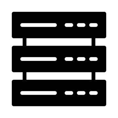 sunucu glyph düz vektör simgesi