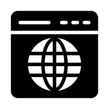 veritabanı glyph düz vektör simgesi