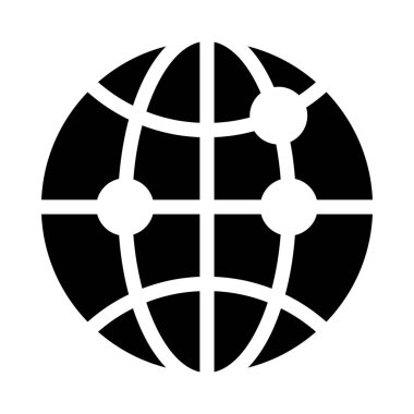 bağlantı glyph düz vektör simgesi