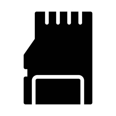 kart glyph düz vektör simgesi