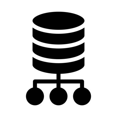 bağlantı glyph düz vektör simgesi