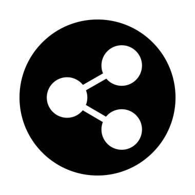 glif düz vektör simgesi paylaşma