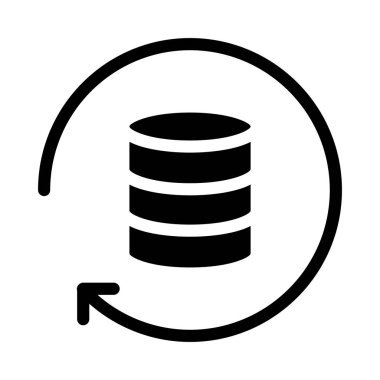 glyph düz vektör simgesi barındırma