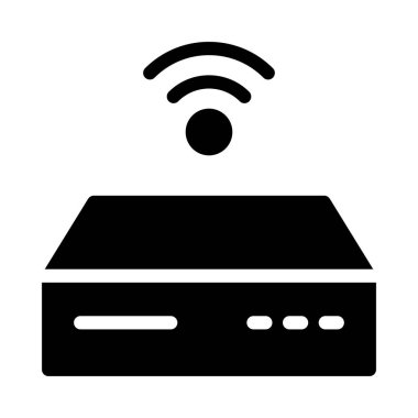 Wifiglyph düz vektör simgesi