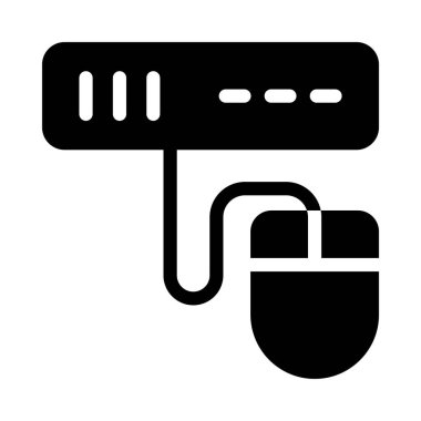 çevrimiçi glyph düz vektör simgesi