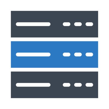 sunucu glyph renk vektör simgesi