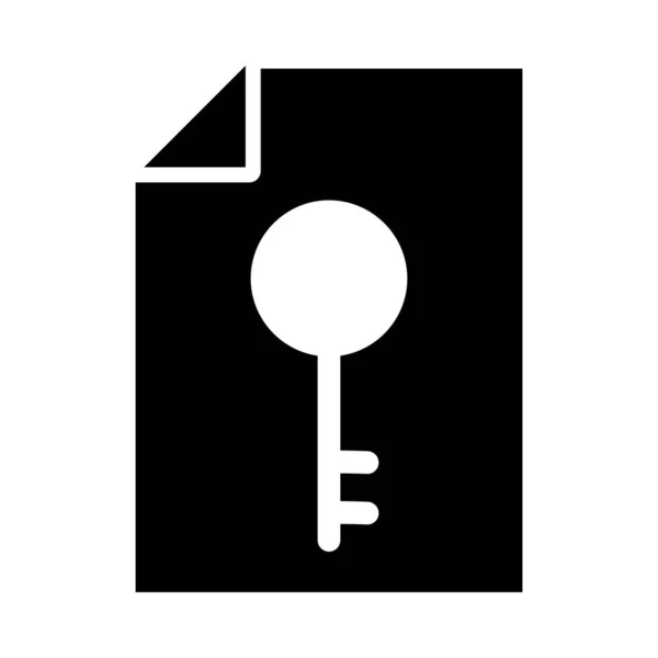 Datei Glyphen Flache Vektorsymbol — Stockvektor