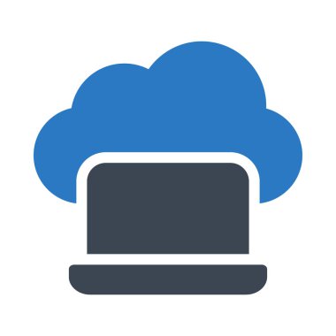 bulut glif renk vektör simge