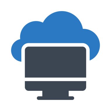 ekran glif renk vektör simgesi