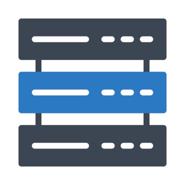 sunucu glyph renk vektör simgesi