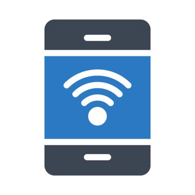 sinyal glyph renk vektör simgesi