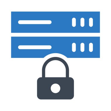 veritabanı glyph renk vektör simgesi