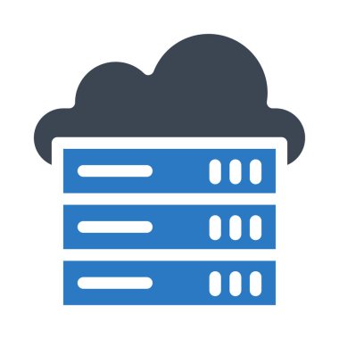 bulut glif renk vektör simge