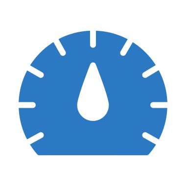 metre glif renk vektör simgesi