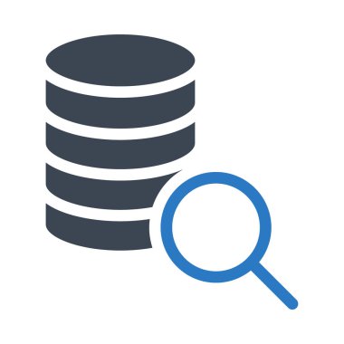 veritabanı glyph renk vektör simgesi