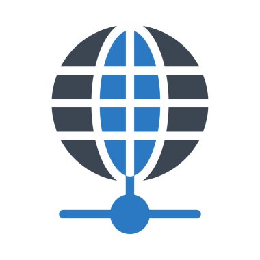 internet glyph renk vektör simgesi