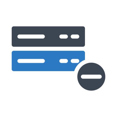 veritabanı glyph renk vektör simgesi