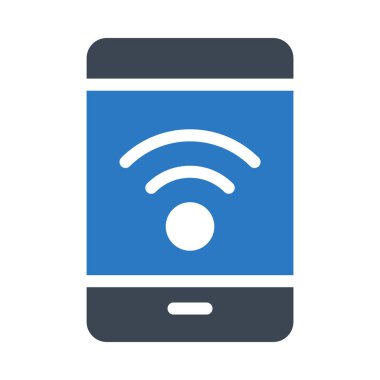 mobil glyph renk vektör simgesi