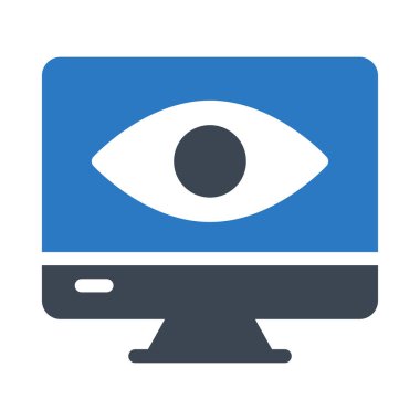 ekran glyph renkli vektör simgesi