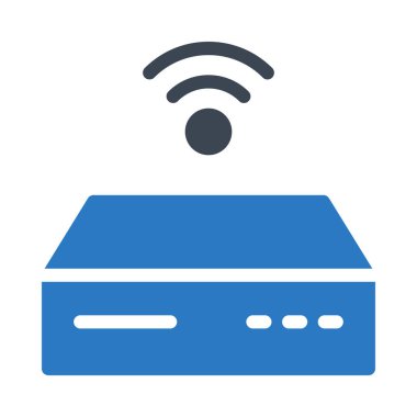 Wifiglyph renk vektör simgesi
