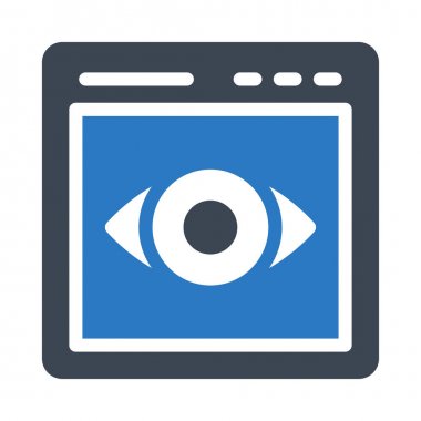 web sayfası glyph renkli vektör simgesi