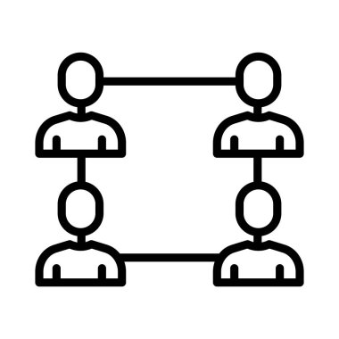 bağlantı ince çizgi simgesi