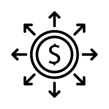 bağlantı ince çizgi simgesi