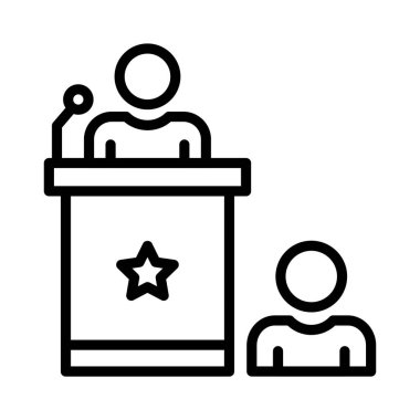 konuşma ince çizgi simgesini