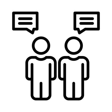 toplantı ince çizgi simgesi