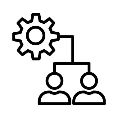 yönetim ince çizgi simgesi