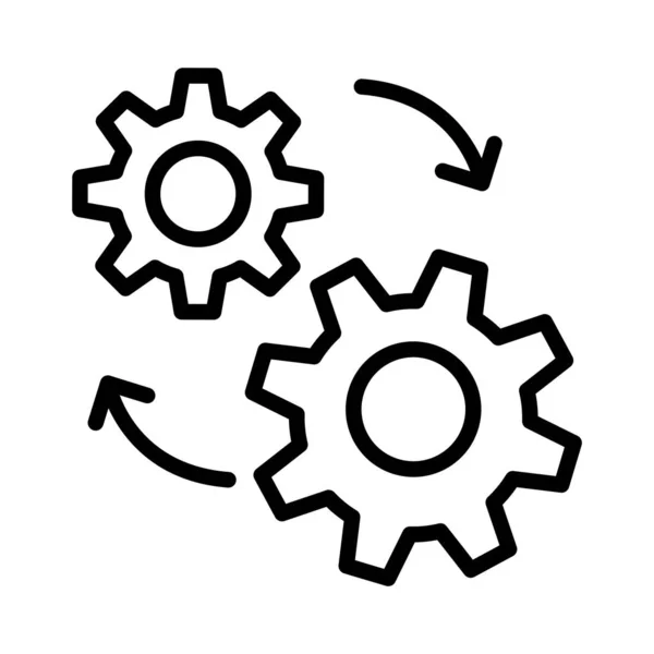 Gerenciamento Ícone Linha Fina — Vetor de Stock